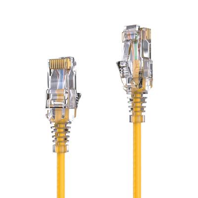 Câble RJ45 CAT 6. SLIM - UTP - LSOH - jaune - 0,25m