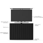 Meuble TV M AV Slimline 55" - Noir