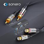 Câble audio RALLONGE 2x fiches RCA M / 2x fiches RCA F10.00 m