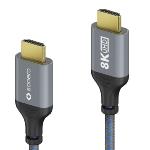 Câble HDMI 8K60- gris/bleu-1.00 m