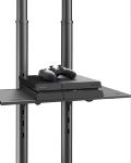 Chariot à roulettes, orientable,37-70"-Vesa max 600x400- max 40 kg