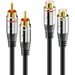 Câble audio RALLONGE 2x fiches RCA M / 2x fiches RCA F1.50 m