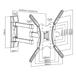 Support Orientable inclinable  32- 55 -400 X400 30 kg
