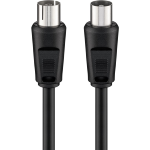 Câble Antenne Noir 5.00 m M/F Double blindage