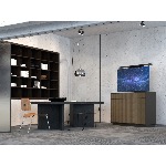 Meuble TV motorisé M AV pour écran 65" Noyer