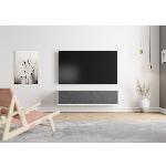 Clic TV65'' Laque blanche Tissu Acoustique  L :1460 mm Prof : 265 mm