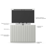 Meuble TV M AV Slimline 55" Blanc