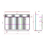 Meuble TV avec support motorisé pour écran 55"- Noyer