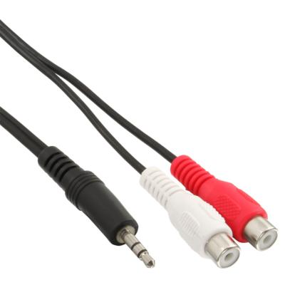 Adaptateur audio Jack M / 2 RCA F, 20 cm