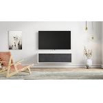 Clic TV55'' Laque blanche Tissu Acoustique  L :1248 mm Prof : 375mm