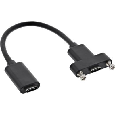 Câble adaptateur USB 3.2 Gen.2, prise C vers prise C intégrée, 0,20 m