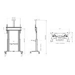 Chariot Roulettes 180 hd  60-100 1000x600  90kg max