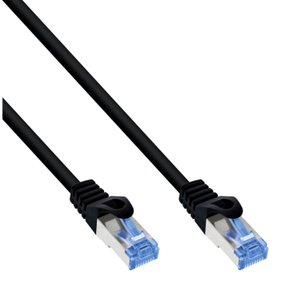 Câble RJ45 Cat.6A, S/FTP, TPE flexible, noir, 2m