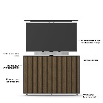 Meuble TV M AV Slimline 55" - Noyer / Noir