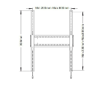 Support Fixe 60/110" - 1200 x 900 , 125 kg max