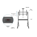 Support sur roulettes motorisé 55-86" -200x200-900x600mm - 90 kg max