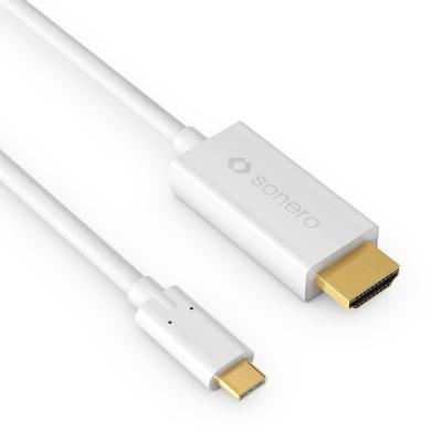 Câble USB-C vers HDMI sonero - 2.00 m - blanc