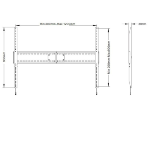 Support Fixe 60/110" - 1200 x 900 , 125 kg max