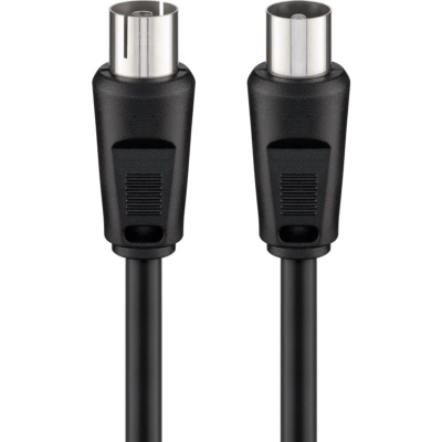 Câble Antenne Noir 5.00 m M/F Double blindage