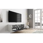 Clic TV55'' Laque blanche Tissu Acoustique  L :1248 mm Prof : 375mm