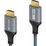 Câble HDMI 8K60- gris/bleu-2.00 m