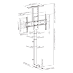 Support TV Motorisé, VESA 600X400, 37-65 ' Poids max 50 kg